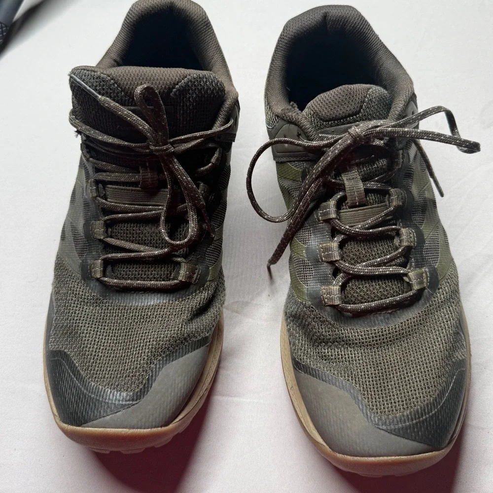 Merrell Nova 2 Mens Trail Running Shoes Olive Green Vibram Hiking Sneakers 11.5W